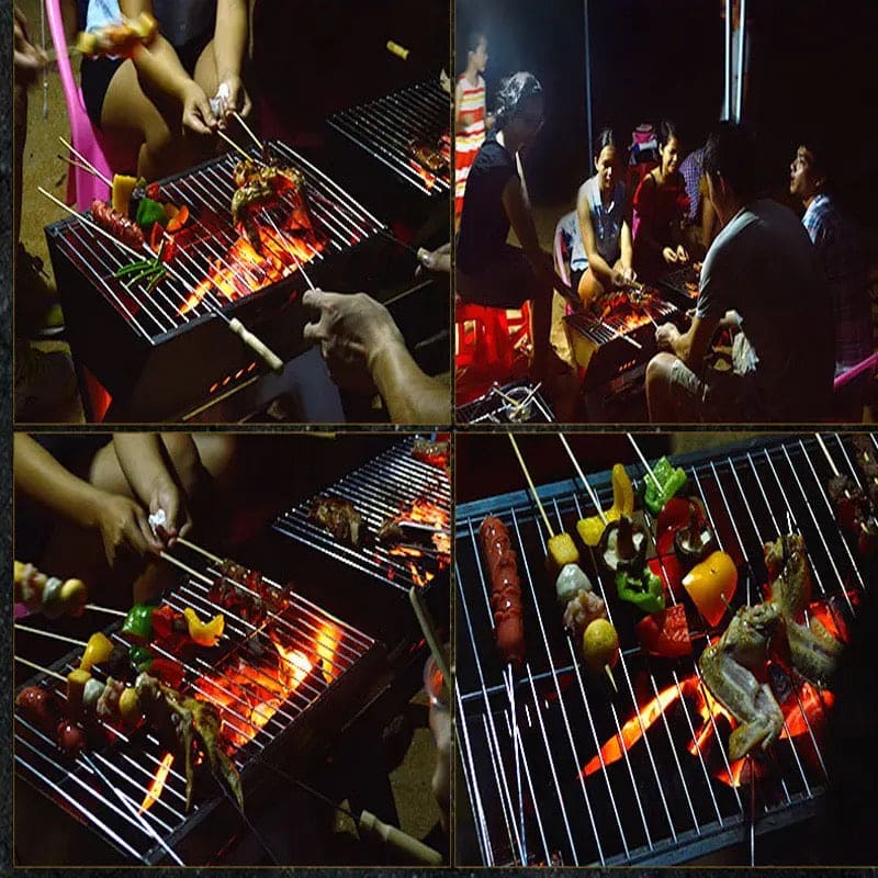 X Shaped Folding BBQ Grill, Stainless Steel Outdoor Camping Picnic Barbecue Grill, Outdoor Charcoal BBQ Grill, Mini Camping Barbecue Rack, Bonfire Grill Stove, Household Charcoal Barbecue Rack, BBQ Large Barbecue Stove X Shaped Folding BBQ Grill, Stainless Steel Outdoor Camping Picnic Barbecue Grill, Outdoor Charcoal BBQ Grill, Mini Camping Barbecue Rack, Bonfire Grill Stove, Household Charcoal Barbecue Rack, BBQ Large Barbecue Stove